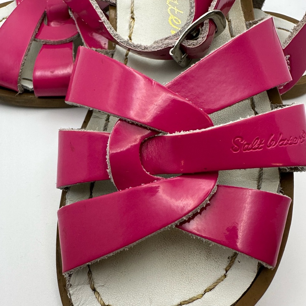 Salt Water 10c kids magenta/pink Leather Strappy Sandals